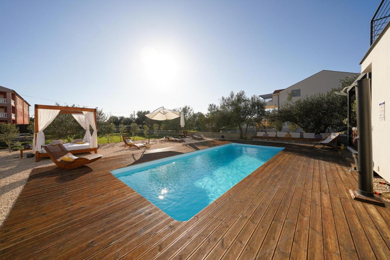 Villa Suncica With Heated Pool, Jacuzzi And Bikes Near Zadar Sukosan Ngoại thất bức ảnh
